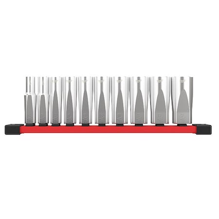 3/8 in Drive Deep Well Socket Set SAE 10 Pieces 5/16 in to 7/8 in , Chrome