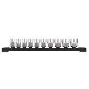3/8 in Drive Standard Socket Set Metric 10 Pieces 10 mm to 19 mm , Chrome