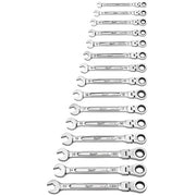 15 pc. Metric Flex Head Ratcheting Combination Wrench Set