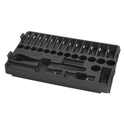 32 pc. 3/8 in. Drive Metric Ratchet and Socket Tray for PACKOUT Low-Profile Compact Organizer