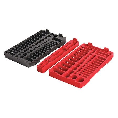 106 pc. 1/4 in. & 3/8 in. Drive, SAE/Metric, Ratchet & Socket Trays - PACKOUT Low-Profile Organizer