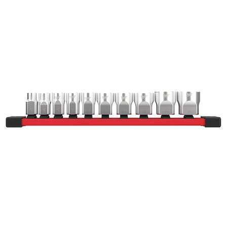 3/8 in Drive Standard Socket Set SAE 10 Pieces 5/16 in to 7/8 in , Chrome