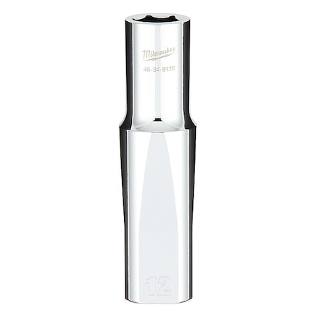 1/2 in. Drive 12mm Metric 6-Point Deep Socket with FOUR FLAT Sides