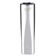 3/8 in. Drive 1/2 in. SAE 6-Point Deep Socket with FOUR FLAT Sides
