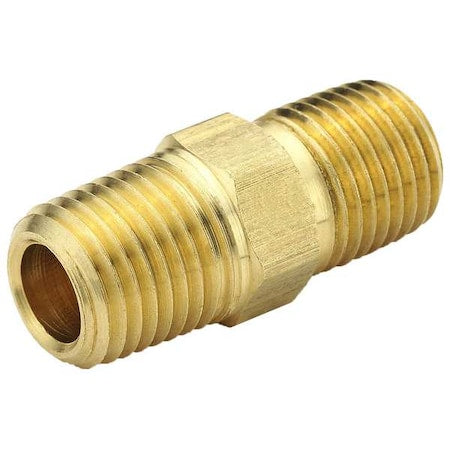 Hex Nipple Brass Hex Nipple, 1/8 in Male NPT X 1/8 in Male NPT