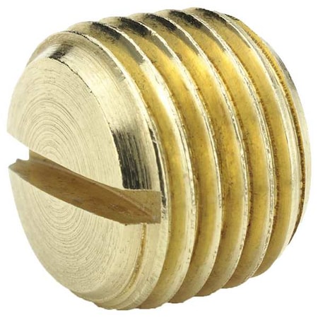 Slotted Head Plug Brass Slotted Head Plug, 1/4 in Male NPT X