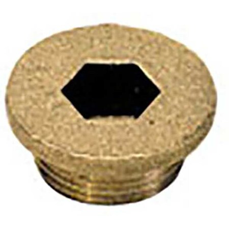 Brass Internal Hex Head Plug with Collar, Metric