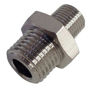 Male Unequal Adapter Brass Adapter Unequal, 1/4 in Male BSPT X 1/2 in Male BSPP