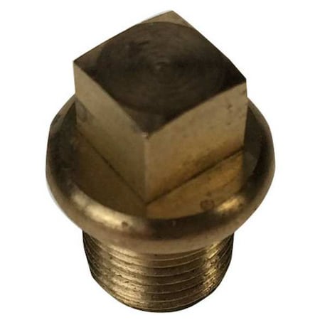 Brass Square Head Plug, Male BSPT