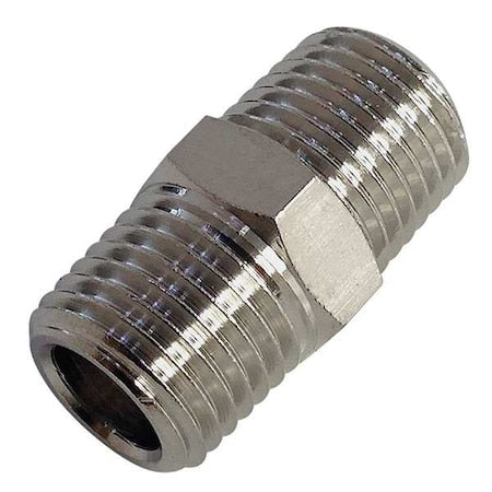 Male Adapter Brass Adapter, 1 in Male BSPT X 1 in Male BSPT