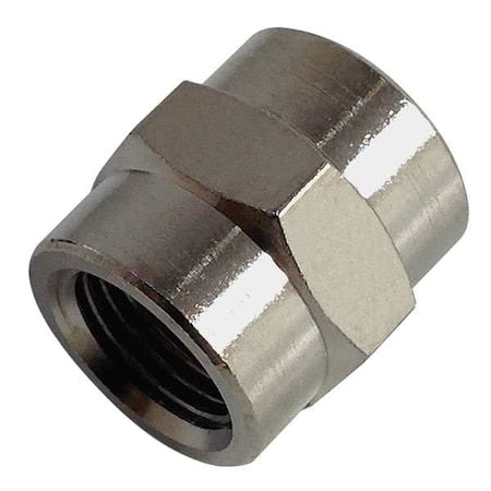 Female Coupling Brass Sleeve, 1/8 in Female BSPP X 1/8 in Female BSPP