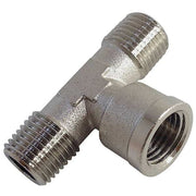 Male x Female Branch Tee Brass Tee, 1/8 in Male BSPT X 1/8 in Male BSPT