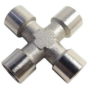Female Cross Brass Cross, 3/8 in Female BSPP X 3/8 in Female BSPP