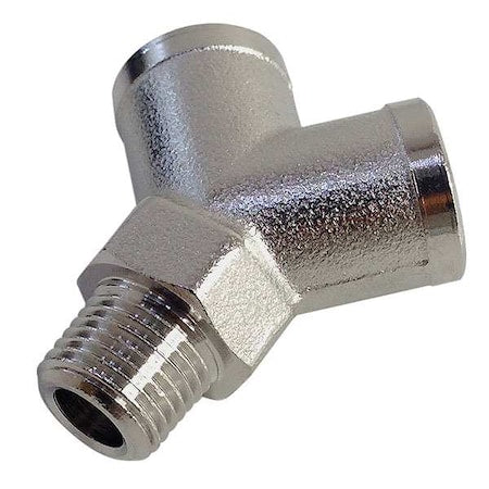 Female x Male Wye Brass Wye Connector, 1/4 in Female BSPP X 1/4 in Female BSPP