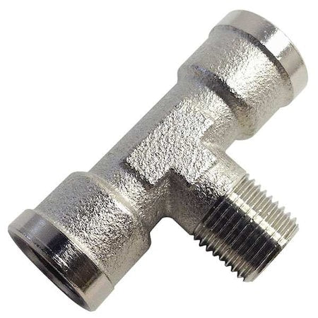Female x Male Branch Tee Brass Tee, 1/4 in Female BSPP X 1/4 in Female BSPP