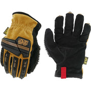 Leather Drivers Gloves, Pigskin, Shirred Slip-On, Keystone Thumb, Gunn Cut, Brown / Brown, 9 1 PR