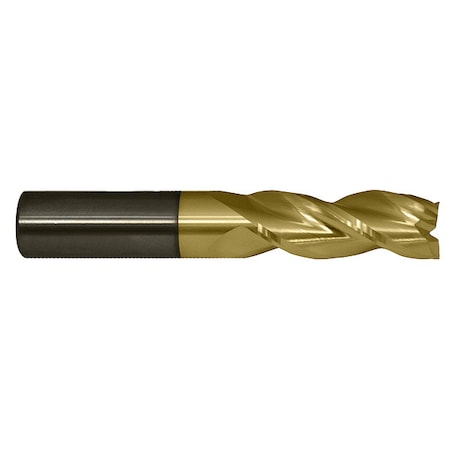 3-Flute Carbide Crn Rad Single End HP End Mill for Alum CTD CEM-AM3-ZN ZrN 1/2x1/2x2-1/2x4x0.125CR