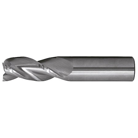 3-Flute Carbide Crn Rad Single End HP End Mill for Alum CTD CEM-AM3 Bright 1/2x1/2x5/8x2-1/2x0.06CR