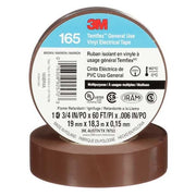 Vinyl Electrical Tape, 165 Temflex, 3/4 in W x 60 ft L, 6 mil Thick, Brown, 1 Pk