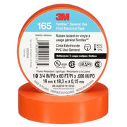 Vinyl Electrical Tape, 165 Temflex, 3/4 in W x 60 ft L, 6 mil Thick, Orange, 1 Pk