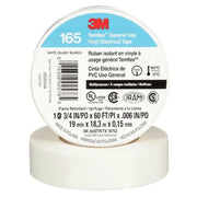 Vinyl Electrical Tape,165, Temflex, 3/4 in W x 60 ft L, 6 mil thick, White, 1 Pack