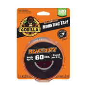 Double Sided Mounting Tape, 1 in W x 120 in L, 43 mil Thick, Black, 1 Pk