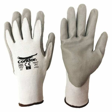 Cut-resistant glove, Cut Level A2 ,Polyurethane ,Smooth ,L 1 PR