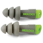 Alphas(TM) Reusable TPE Ear Plugs, Flanged Shape, 27 dB, Gray/Green, 50 PK