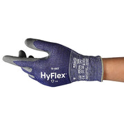 Hyflex Cut-Resistant Gloves, A3 Cut, Nitrile, Intercept Knit, Blue/Gray, Large (Size 9), 1 Pair