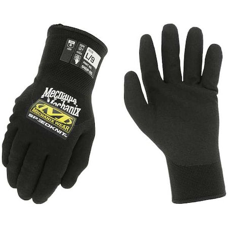 Knit Gloves, Knit Cuff, Black, XL ( 10 )