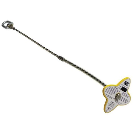 Roof Anchor, 10 ft Length, 310 lb Weigth Capacity, Steel Anchor, Swivel D-Ring