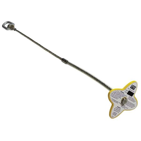 Drop-Thru Anchor, 24 in Length, 420 lb Weigth Capacity, Steel Anchor, Swivel D-Ring
