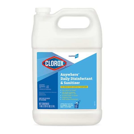 Disinfectant Cleaner, Jug, Unscented, 4 PK