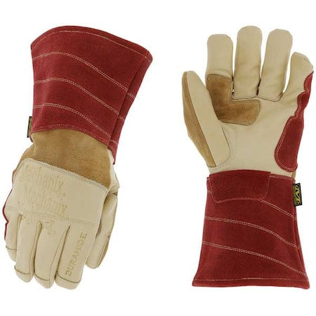 Torch Pulse Welding Gloves, Gauntlet Cuff, Keystone Thumb, Cowhide Leather, 2XL, 1 PR