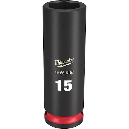 15mm SHOCKWAVE Impact Duty 3/8 in. Drive Deep Well 6 Point Impact Socket