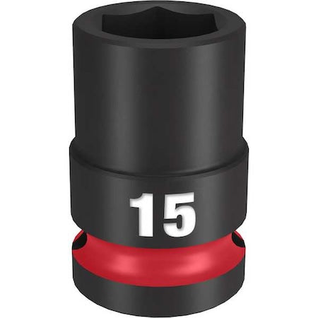 15mm SHOCKWAVE Impact Duty 1/2 in. Drive Standard 6 Point Impact Socket
