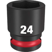 24mm SHOCKWAVE Impact Duty 1/2 in. Drive Standard 6 Point Impact Socket