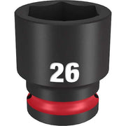 26mm SHOCKWAVE Impact Duty 1/2 in. Drive Standard 6 Point Impact Socket