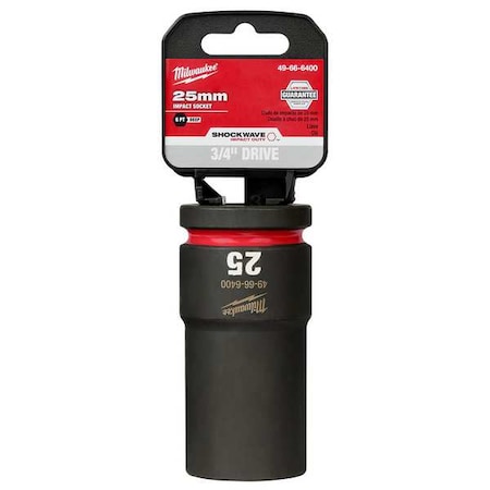 25mm SHOCKWAVE Impact Duty 3/4 in. Drive Deep Well 6 Point Impact Socket