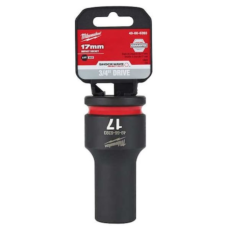 17mm SHOCKWAVE Impact Duty 3/4 in. Drive Deep Well 6 Point Impact Socket