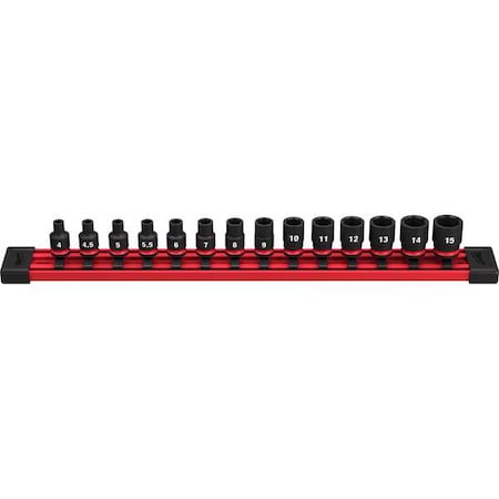 14 pc. SHOCKWAVE Impact Duty 1/4 in. Drive Metric Standard 6 Point Socket Set