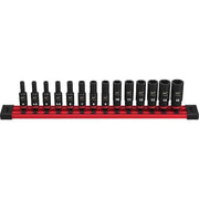 14 pc. SHOCKWAVE Impact Duty 1/4 in. Drive Metric Deep Well 6 Point Socket Set