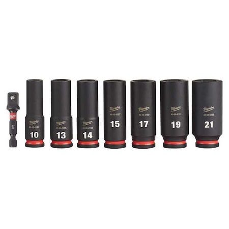 8 pc. SHOCKWAVE Impact Duty 3/8 in. Drive Metric Deep Well 6 Point Socket Set