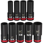 9 pc. SHOCKWAVE Impact Duty 1/2 in. Drive SAE Deep Well 6 Point Socket Set