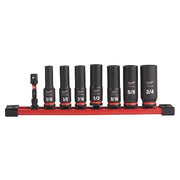 8 pc. SHOCKWAVE Impact Duty 3/8 in. Drive SAE Deep Well 6 Point Socket Set