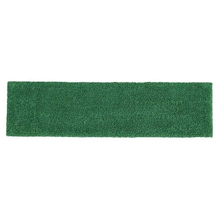 Flat Mop Pad, Clip-On Connection, Green, Microfiber