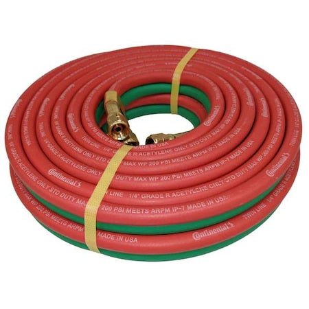 Twin Line Welding Hose,1/4",12 ft.