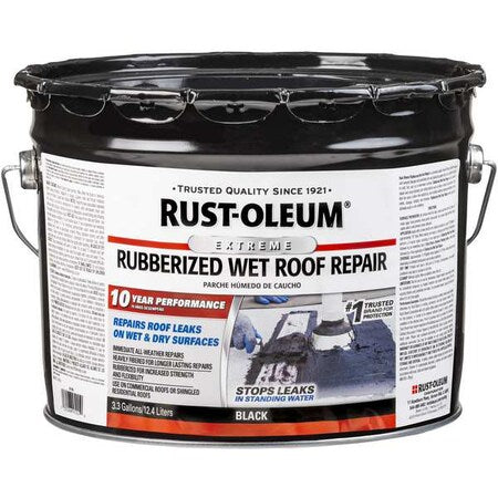Wet Roof Repair,Asphalt,Black,3.3 gal