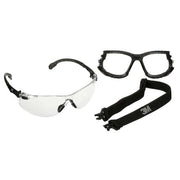 Solus 1000 TPE, Safety Glasses, Scotchgard Anti-Fog & Anti-Scratch, Clear Lens, Black Frame