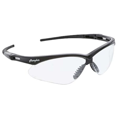 Memphis MP1, Safety Glasses, MAX6 Anti-Fog, Clear Lens, Black Frame, Half-Frame